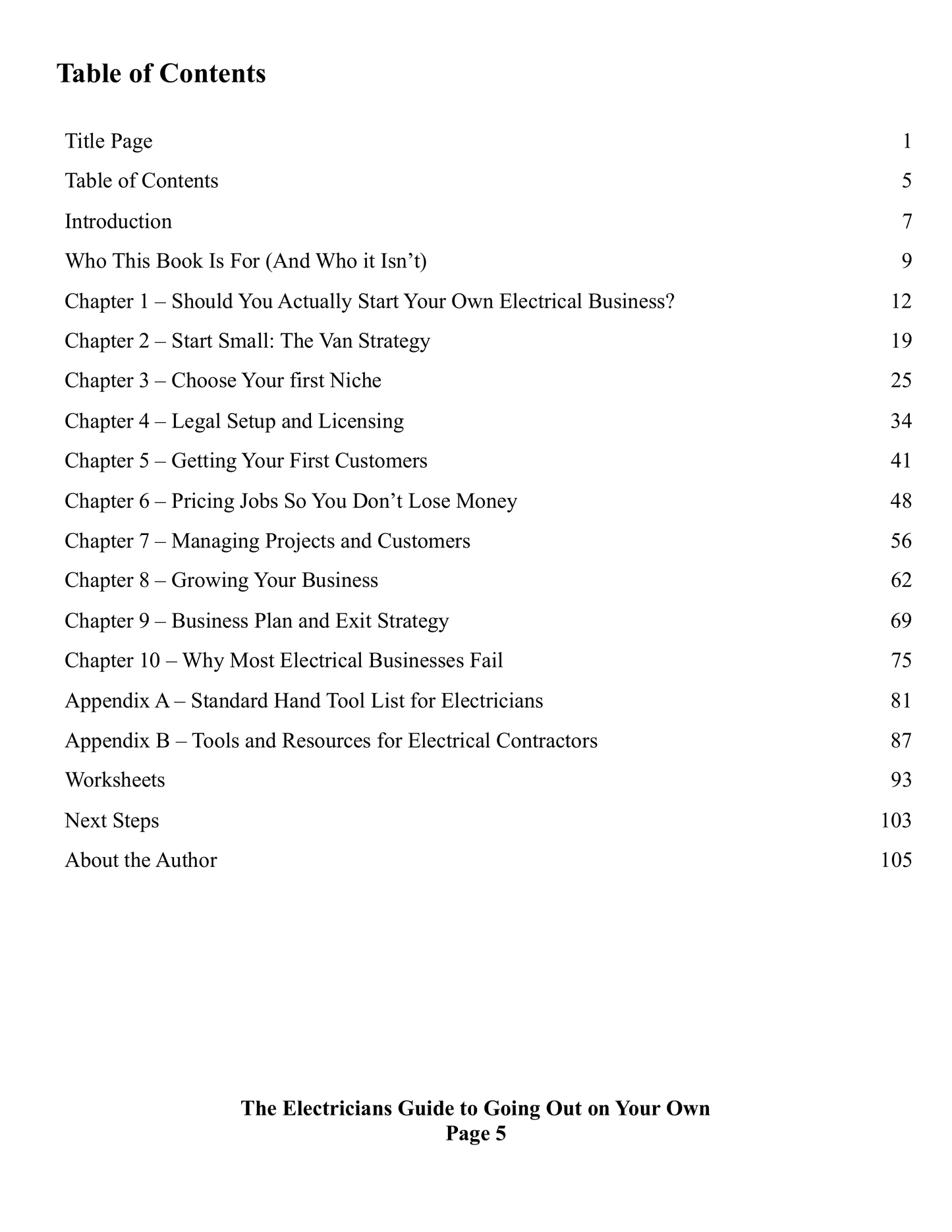 The Electrician's Guide to Going Out on Your Own